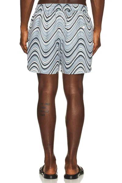 Frescobol Carioca Rio Fibra Print Swim Short In Blue