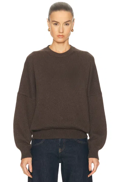 Khaite Margaux Cashmere Crewneck Sweater In Brown