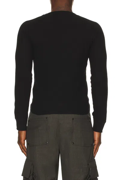 Spencer Badu Red Layered Long Sleeve Tee In Black