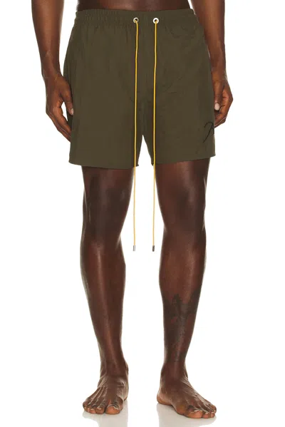 Rhude Radiator Swim Short In Green