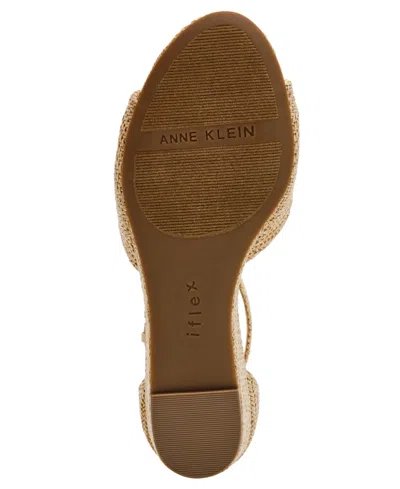 Anne Klein Whitby Ankle Strap Slide Sandal In Brown