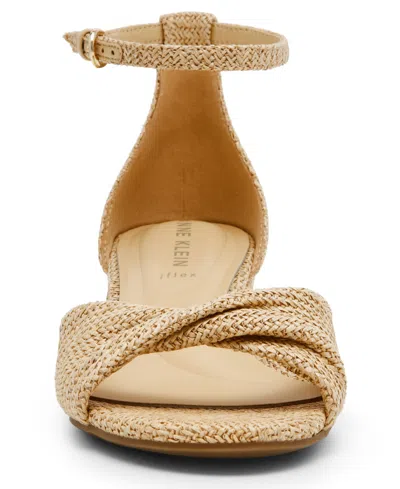 Anne Klein Whitby Ankle Strap Slide Sandal In Brown