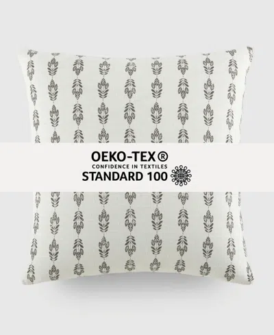 Ienjoy Home Elegant Pattern Decorative Pillow, 20" X 20" In White