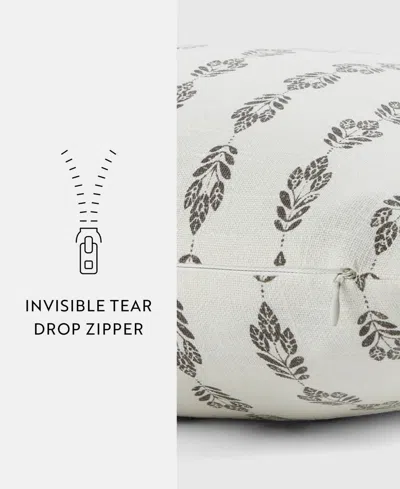 Ienjoy Home Elegant Pattern Decorative Pillow, 20" X 20" In White