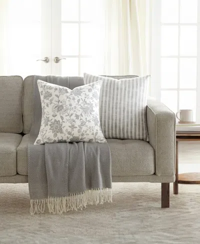 Ienjoy Home Yarn-dyed Patterns 2-pack Decor Pillows, 20" X 20" In Gray