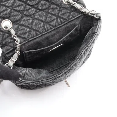 Pre-owned Chanel Gray Denim Shoulder Bag ()