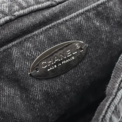 Pre-owned Chanel Gray Denim Shoulder Bag ()