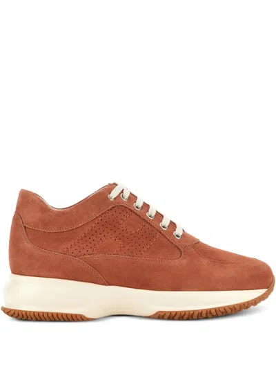 Hogan Interactive Sneakers In Brown