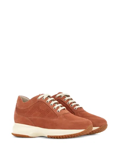 Hogan Interactive Sneakers In Brown