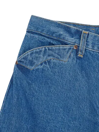 Brain Dead Type 00 Logo-patch Jeans In Blue