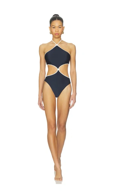 Cult Gaia Blanche One Piece Swimsuit In Blue
