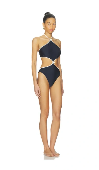 Cult Gaia Blanche One Piece Swimsuit In Blue