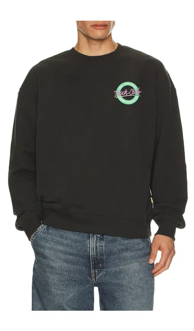 Duvin Design Talk Dirty Crew Sweatshirt In Black