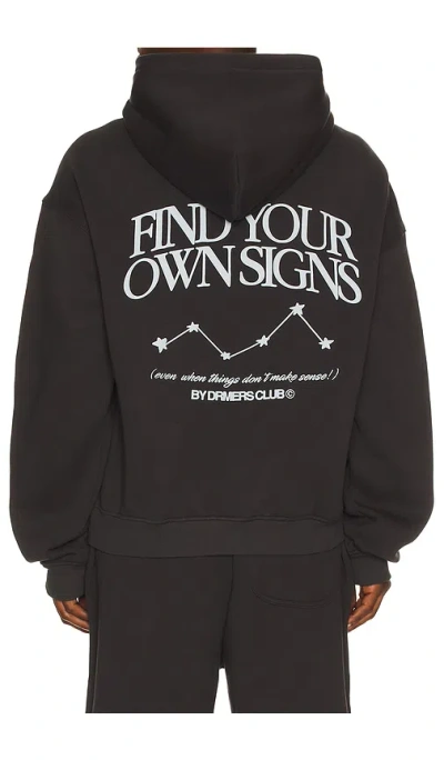 Drmers Club Find Your Own Signs Hoodie In Black