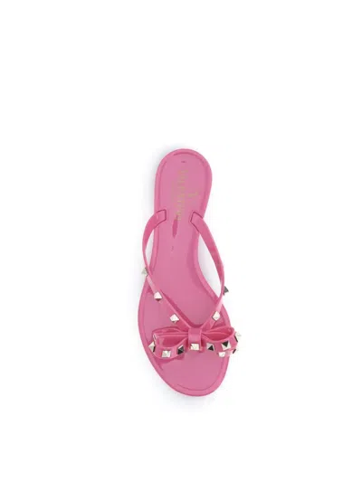 Valentino Multicolor Pvc Flat Sandals In Pink