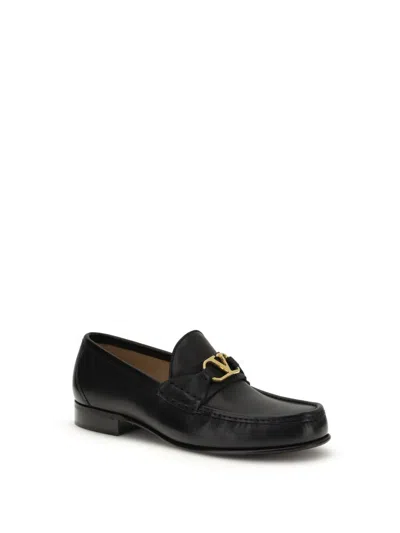 Valentino Garavani Vlogo Signature Black Loafer