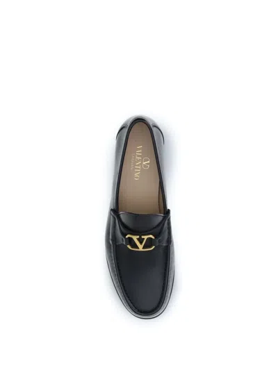 Valentino Garavani Vlogo Signature Black Loafer