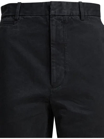 Auralee Straight-leg Chino Pants Trousers Black In Black