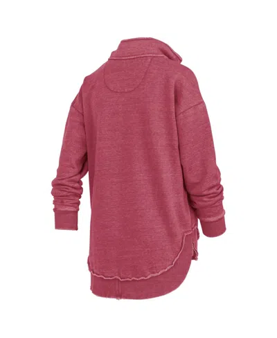 Pressbox Women's Cardinal Usc Trojans Northfork Sojourn Poncho Quarter-zip Sweatshirt In Pink