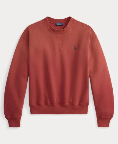 Polo Ralph Lauren Women's Fleece Crewneck Sweatshirt In Burgundy