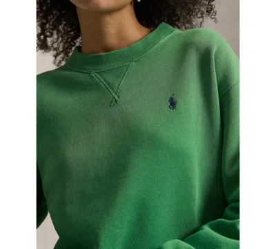 Polo Ralph Lauren Women's Fleece Crew Neck Sweatshirt In Green