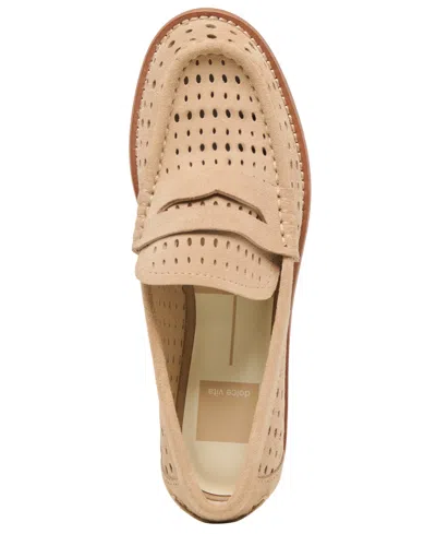 Dolce Vita Women's Wonda Round-toe Perforated Loafers In Neutral