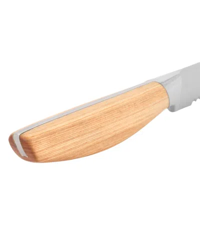 Henckels Pakka 5-inch Serrated Utility Knife In Brown