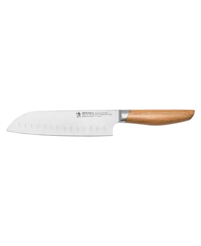 Henckels Pakka 7-inch Hollow Edge Santoku In Brown