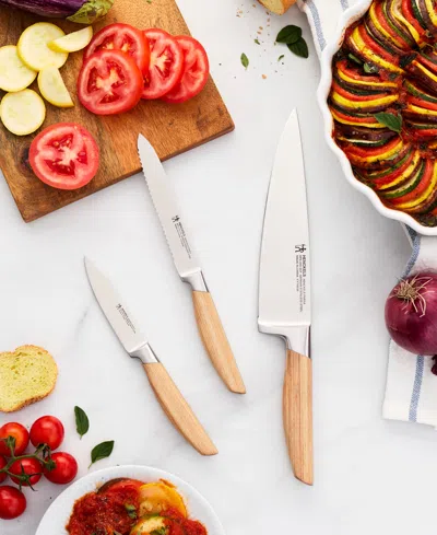 Henckels Pakka 3-pc Starter Knife Set In Brown