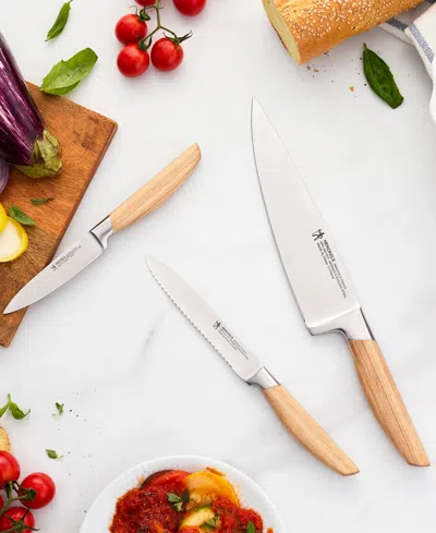 Henckels Pakka 3-pc Starter Knife Set In Brown