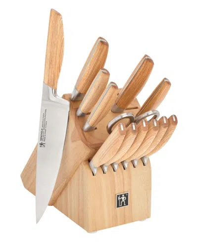 Henckels Pakka 14-pc. Knife Block Set In Brown