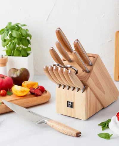 Henckels Pakka 14-pc. Knife Block Set In Brown