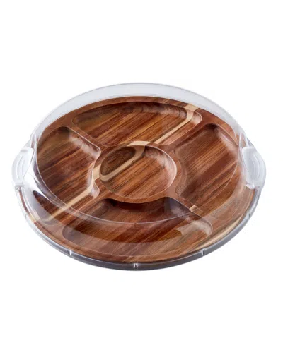 Farberware Round Build-a-board 3.5" Acacia Cutting Board In Brown