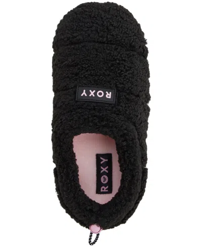Roxy Colorado Faux Shearling Slipper In Black