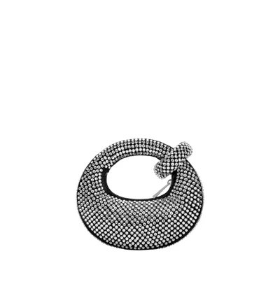 Jw Pei Handbags Abacus Crystal Mini Top Handle Clutch Bag In Black