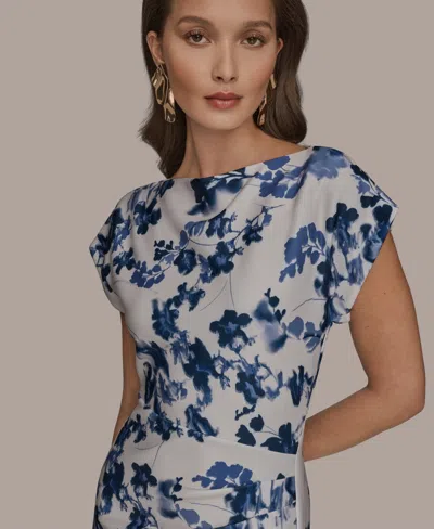 Donna Karan Women's Boat Neck Midi Dress In White