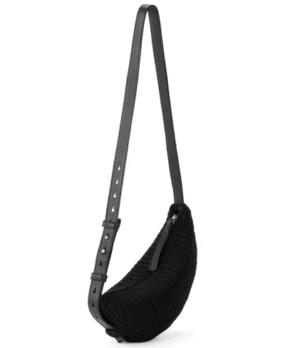 The Sak Tess Sling Bag In Black Crochet