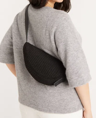 The Sak Tess Sling Bag In Black Crochet