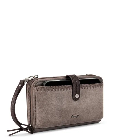 The Sak Iris Leather Smartphone Convertible Crossbody Wallet In Brown