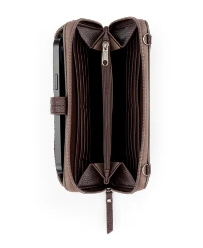 The Sak Iris Leather Smartphone Convertible Crossbody Wallet In Brown