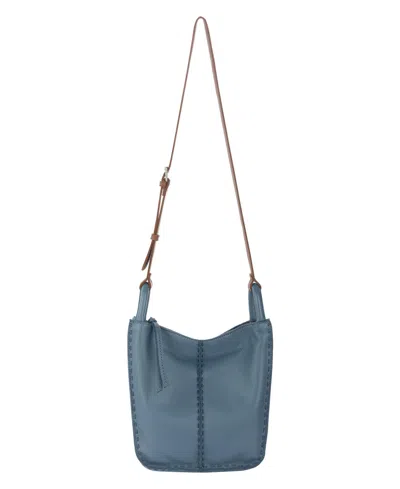 The Sak Los Feliz Leather Medium Crossbody Bag In Blue