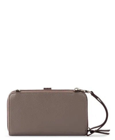 The Sak Iris Leather Smartphone Convertible Crossbody Wallet In Brown