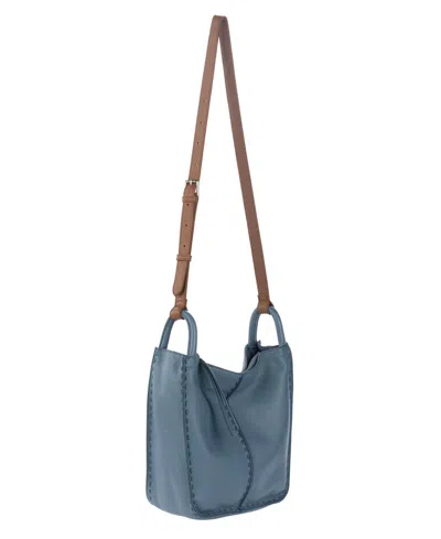 The Sak Los Feliz Leather Medium Crossbody Bag In Blue