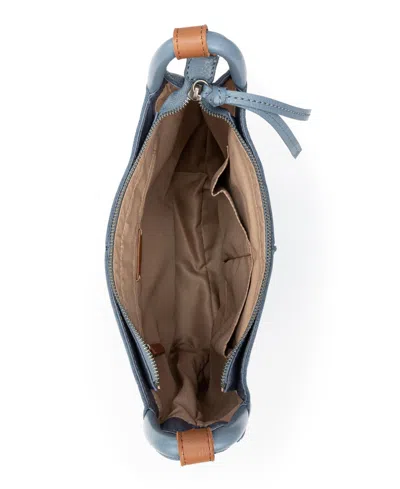 The Sak Los Feliz Leather Medium Crossbody Bag In Blue