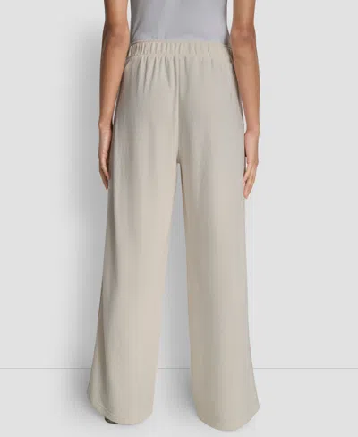 Dkny Jeans Women's Mid-rise Sequin Detail Wide Leg Pants In Neutral