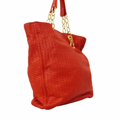 Pre-owned Dior Christian  Red Color Leather Tote Bag ()