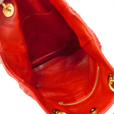 Pre-owned Dior Christian  Red Color Leather Tote Bag ()