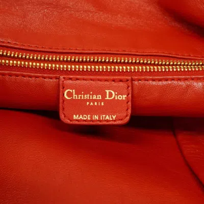 Pre-owned Dior Christian  Red Color Leather Tote Bag ()