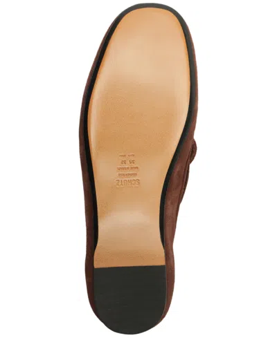 Schutz Women Kim Square Toe Flat Loafers In Brown