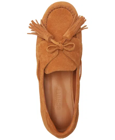 Schutz Women Kim Square Toe Flat Loafers In Brown